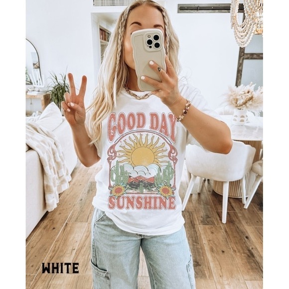 Kaity K Other - Good Day Sunshine Tee, Sun Graphic Tee, Boho Tee, Style Shirt, Hippie Shirts
